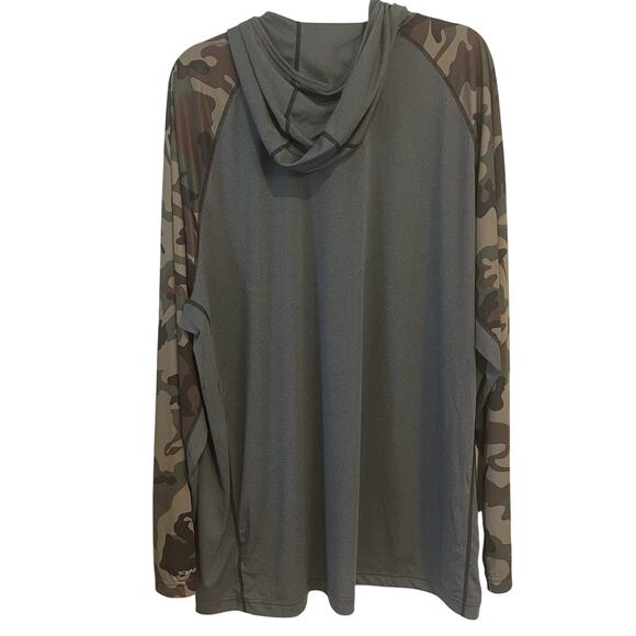 Simms Shirt Solarflex Hoody Hoodie Long Sleeve Gray Camo UPF 50+ Mens 3XL NWT - Picture 2 of 5